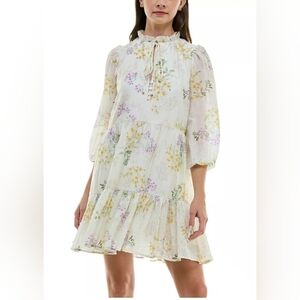 Taylor Ruffle Hem Smock Dress
